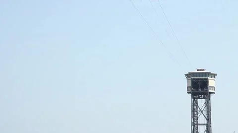 BCN Cableway 3 Stock Footage 8663494
