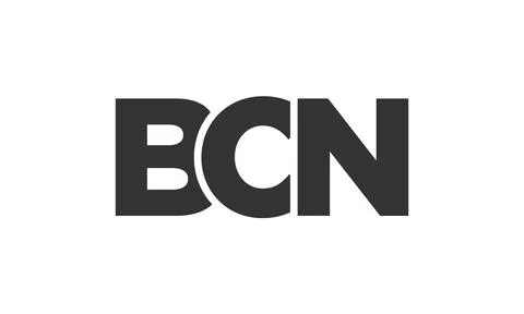 BCN logo design template with strong and modern bold text. Initial based ve.. Stock Illustration
