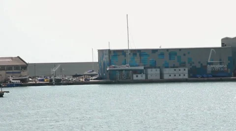 BCN Port 1 Stock Footage 8663473