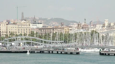 BCN Port 9 (24p) Stock Footage 8663500