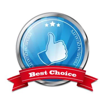 BCVector best choice blue sticker Stock Illustration