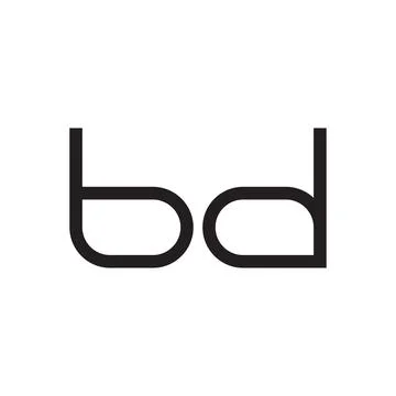 Bd initial letter vector logo icon Ilustração Stock