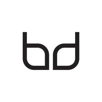 Bd initial letter vector logo icon Stock Illustration