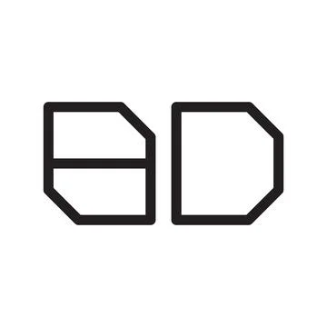 Bd initial letter vector logo icon Stock Illustration