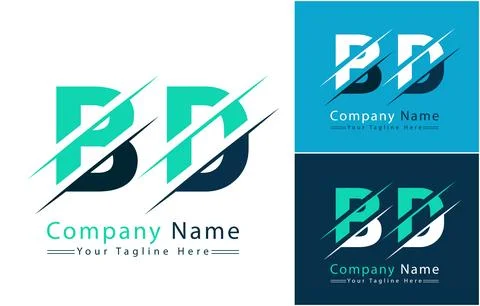 BD Letter Logo Vector Design Concept Elements Stock Illustration