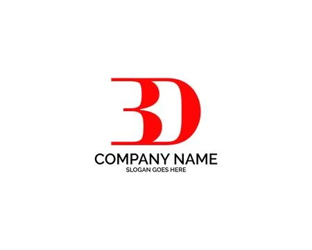 BD Logo Letter Design Template Element Stock Illustration