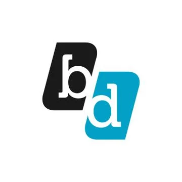 BD Logo Type Letter Design Graphic Template Element Stock Illustration