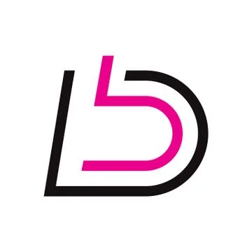 BD Logo Type Letter Design Graphic Template Element Stock Illustration