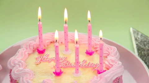 BDay Candles Blown Out Stock-Footage 1077958