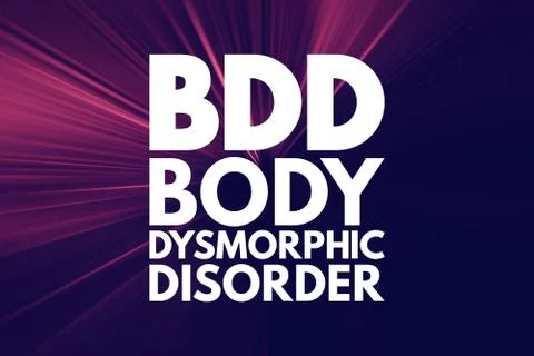 BDD - Body Dysmorphic Disorder acronym, medical concept background Stock Illustration