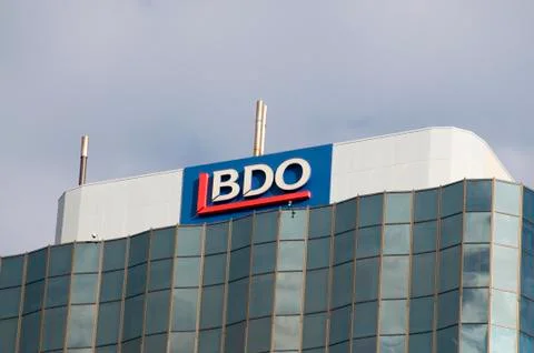 BDO Logo on a building in Brisbane Stock Photos