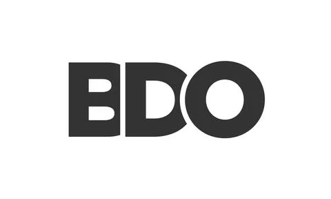 BDO logo design template with strong and modern bold text. Initial based ve.. Illustrazione stock