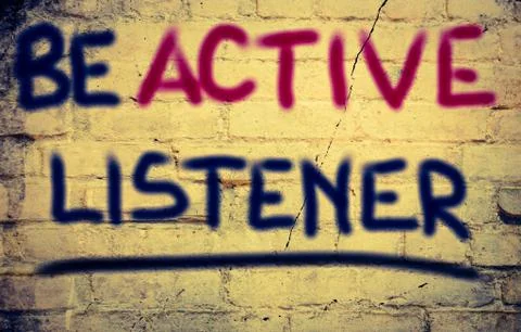 Be Active Listener Concept Stock Illustration