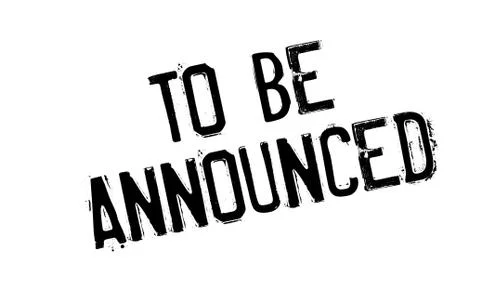 To Be Announced rubber stamp Stock Illustration