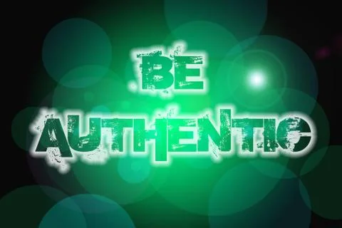Be authentic concept Stock Illustration