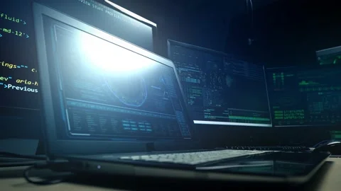 Be aware hacker attack, hacker steal information. Stock-Footage 130396304