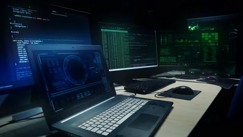 Be aware hacker attack, hacker steal information. Stock Footage 130396637