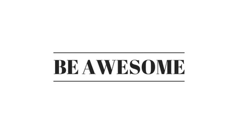 Be awesome on white background Stock Footage 138705634