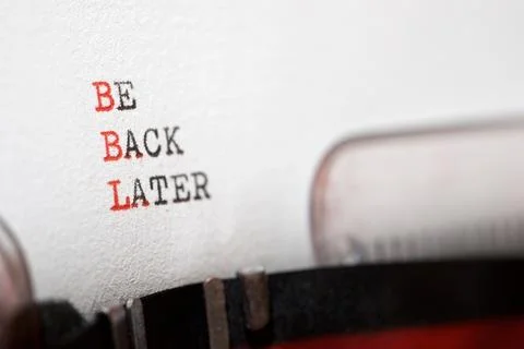 Be back later phrase Фото