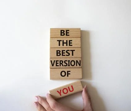 Be the best version of you symbol. Concept words Be the best version of you.. 스톡 사진