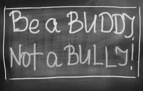 Be a buddy not a bully concept Stock Illustration
