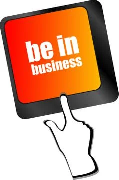 Be in business button on computer keyboard key Illustrazione stock