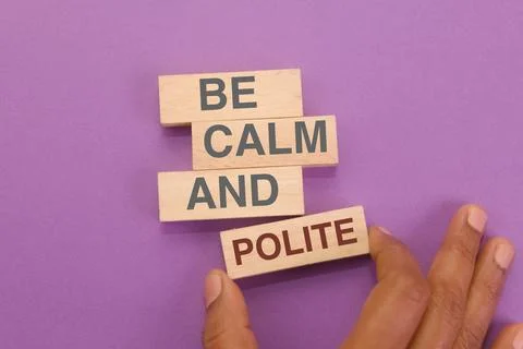Be Calm and Polite Stock Photos