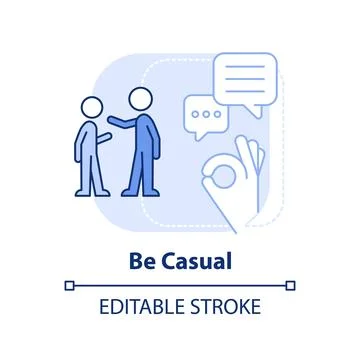 Be casual light blue concept icon Stockillustratie