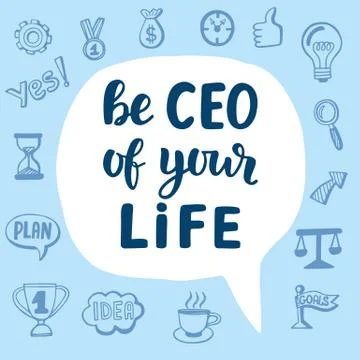Be CEO of Your Life Illustrazione stock