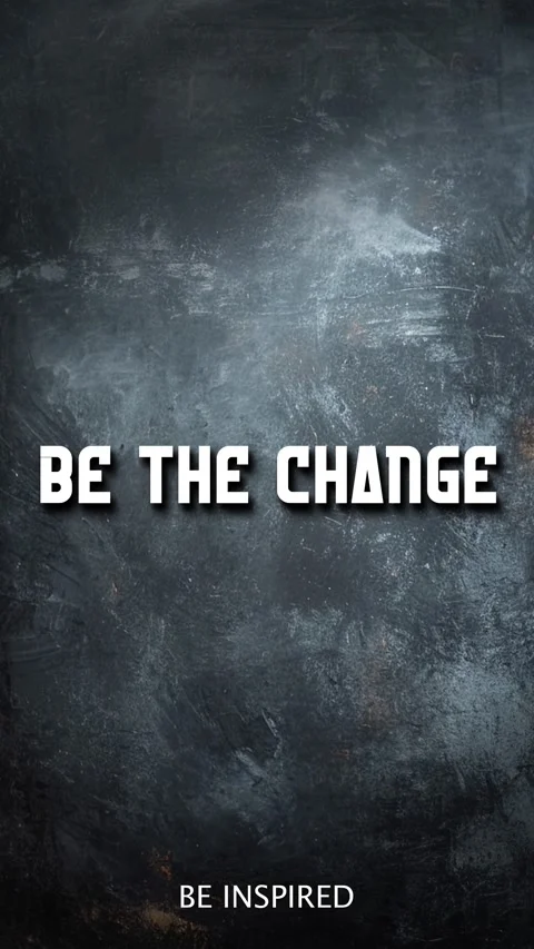 Be the Change Animated Digital Text Typography Fitness Quote 库存影片 294784476