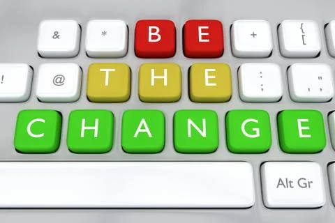 Be the change Concept Illustrazione stock