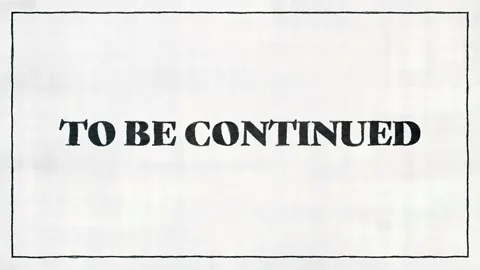 TO BE CONTINUED Black Font On White Paper Video stock 229997250