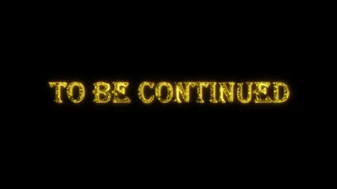 To be continued golden text animation particles shiny gold Video stock 296821551