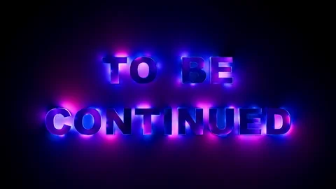 To Be Continued Neon Glowing Gradient Text Loop with Futuristic Motion. Loo.. Video stock 320163779