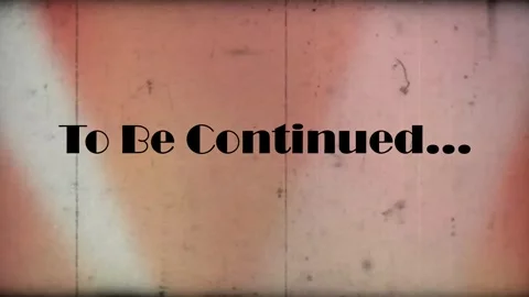 To Be Continued Old vintage style text animation isolated on white background Stock Footage 321609780