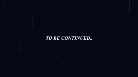 To be continued text appearing on a black background for cinematic endings Video stock 345888478