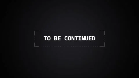 To be continued text. Digital glitch text display on dark textured background Stock Footage 340252332