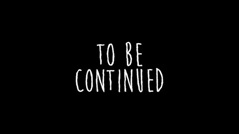 To be continued wiggle text effect animation isolated on black background Stock Footage 321294397