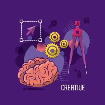 Be creative graphic design Stock Illustration