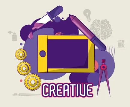 Be creative graphic design Stock Illustration