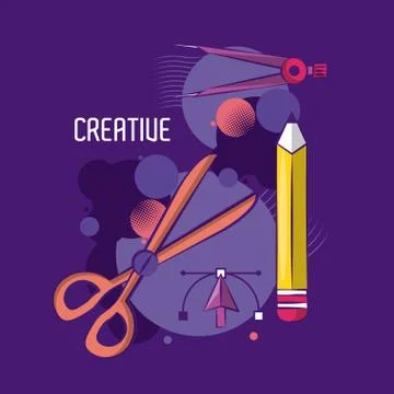 Be creative graphic design Stock Illustration