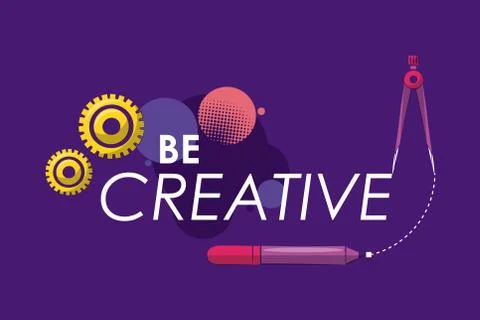 Be creative graphic design Stockillustratie