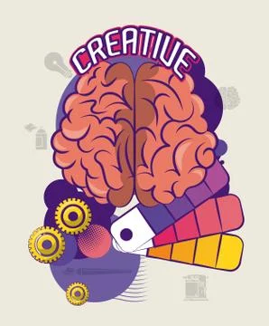 Be creative graphic design Stock Illustration