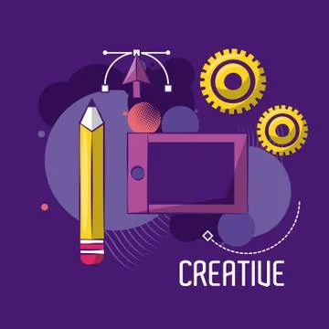 Be creative graphic design Stock Illustration