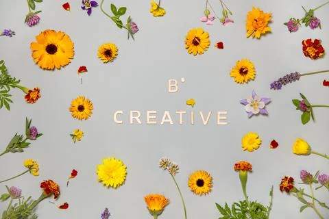 Be creative poster with be without e Stock Photos