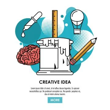 Be creative poster Stock Illustration