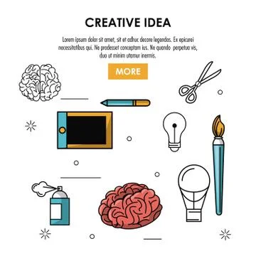 Be creative poster Stock Illustration