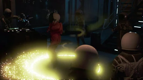 Be different and make a music video of your song with astronauts dancing 02 Stock Footage 224031414