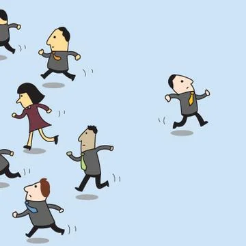 Be different and standing out Stock Illustration