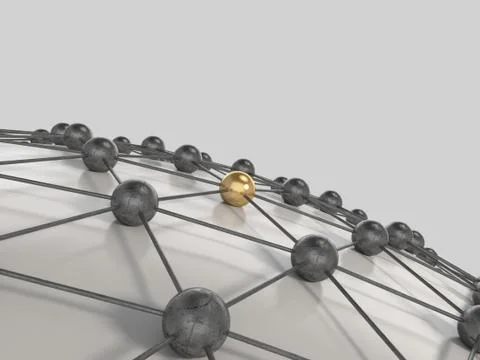 Be different concept 3d rendering on white Stock Illustration